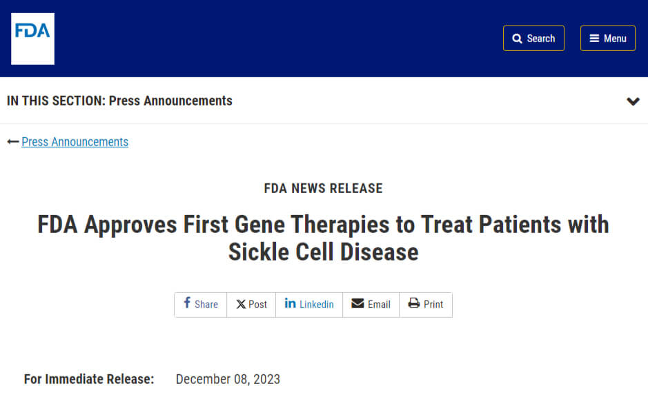 2023年12月8日，美国FDA批准了两款具有里程碑意义的疗法——Casgevy和Lyfgenia.jpg